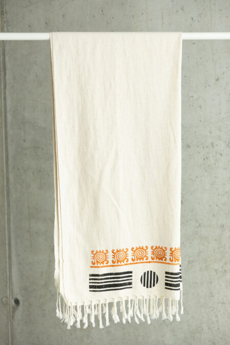 Artisan Brown Minimalist Hand-Printed-Linen