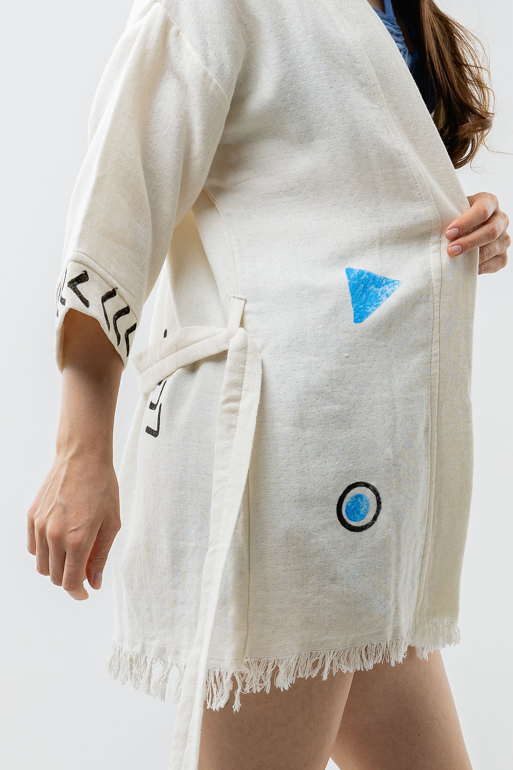 Azure Cotton Short Wrap Tunic - Image 3