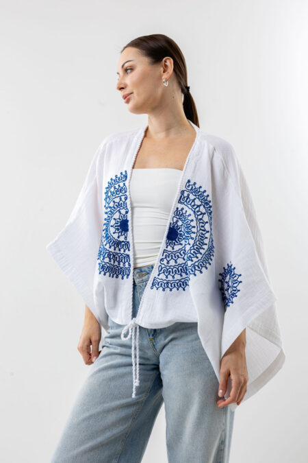 Mandala Embroidered Muslin Blouse