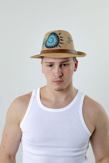Men’s Summer Straw Fedora Hat – Lucky Eye