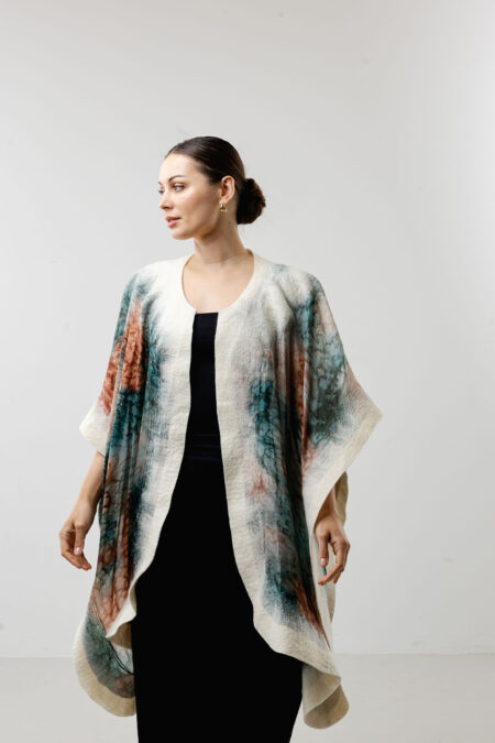 Pure Nature Elegance Silk Poncho