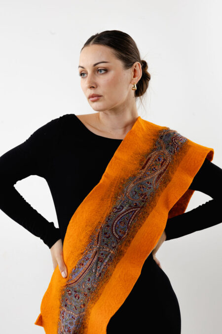 Orange Elegance Shawl