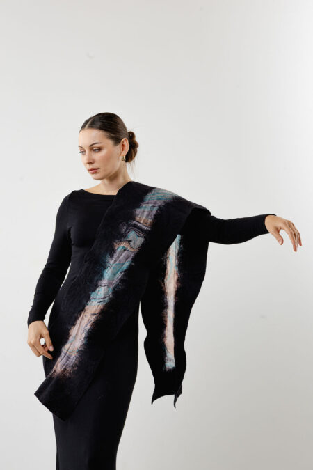 Night Elegance Shawl-Black