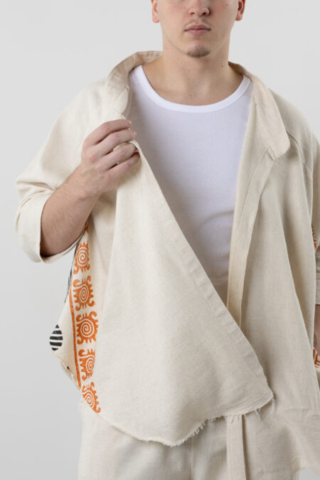 bohemian-linen-set-detail-Premium linen-cotton blend special weave detail