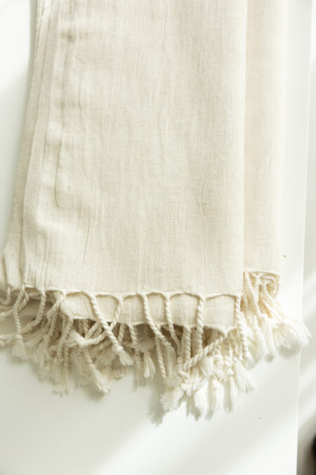 Handwoven Turkish Natural Linen & Cotton Blend Turkish Towel & Peshtemal