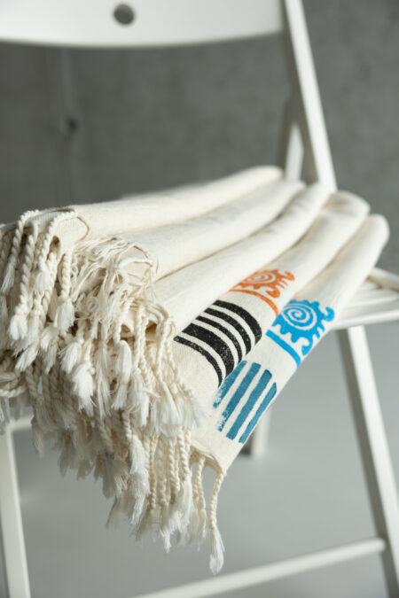 Handwoven Turkish Natural Linen & Cotton Blend Turkish Towel & Peshtemal