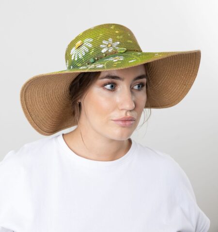 Women’s Summer Straw Hat-Daisy Flower