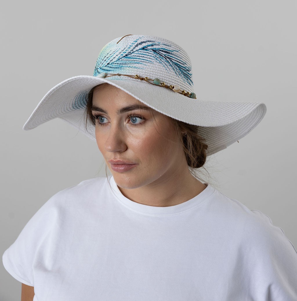 Women’s Summer Straw Hat- Turkish Lucky Eye - Image 2