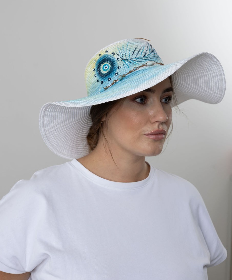 Women’s Summer Straw Hat- Turkish Lucky Eye