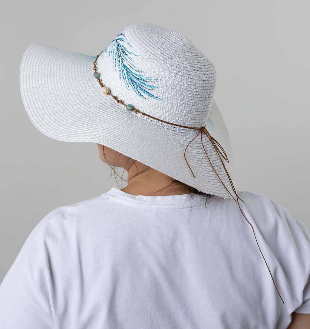 Women’s Summer Straw Hat- Turkish Lucky Eye - Image 3